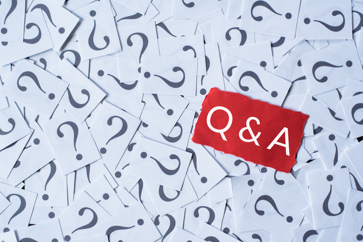 Zvi Band question marks scattered with "Q&A" on top