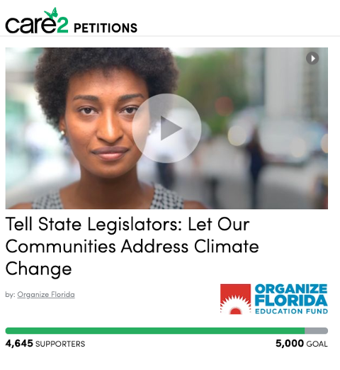 Care2 petition webpage