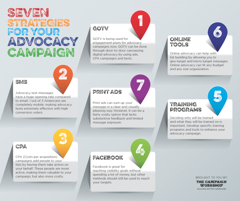 Advocacy Campaign Strategies Infographic Public Affairs TCW